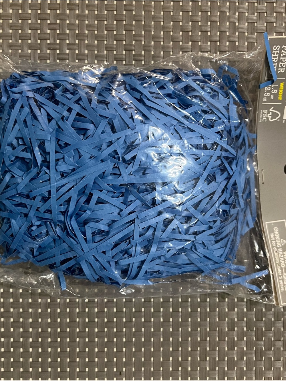 Blue Decorative Paper Shred for Gift Fill and Packaging